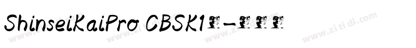ShinseiKaiPro CBSK1◆字体转换